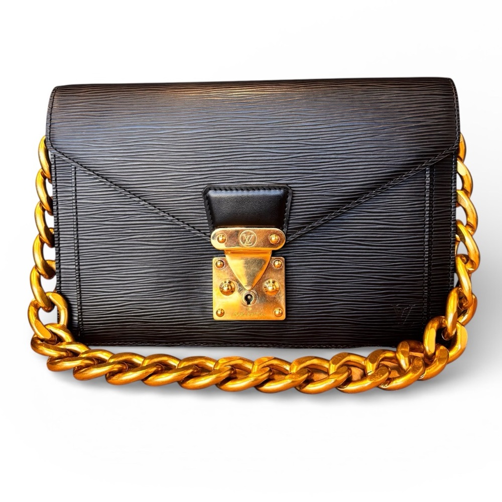 Louis Vuitton Epi Pochette Sellier Dragonne clutch bag in black epi leather - Picture 3 of 11